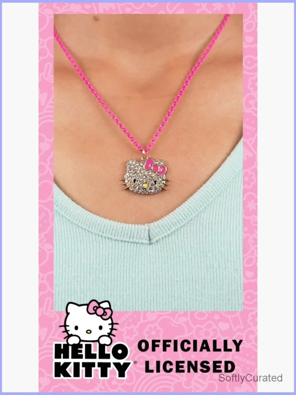 Pave Crystal Pendant Necklace 16-19